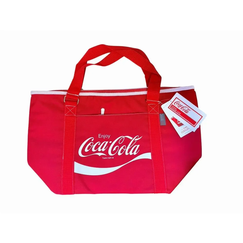 NWT Coca Cola Red Cooler Tote Bag 24 Can Insulated Soft Beach Picnic Insulated
